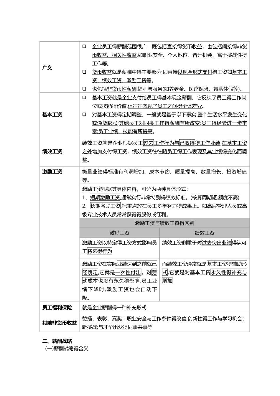 人力资源管理师一级精华复习  第五章 薪酬管理_第2页