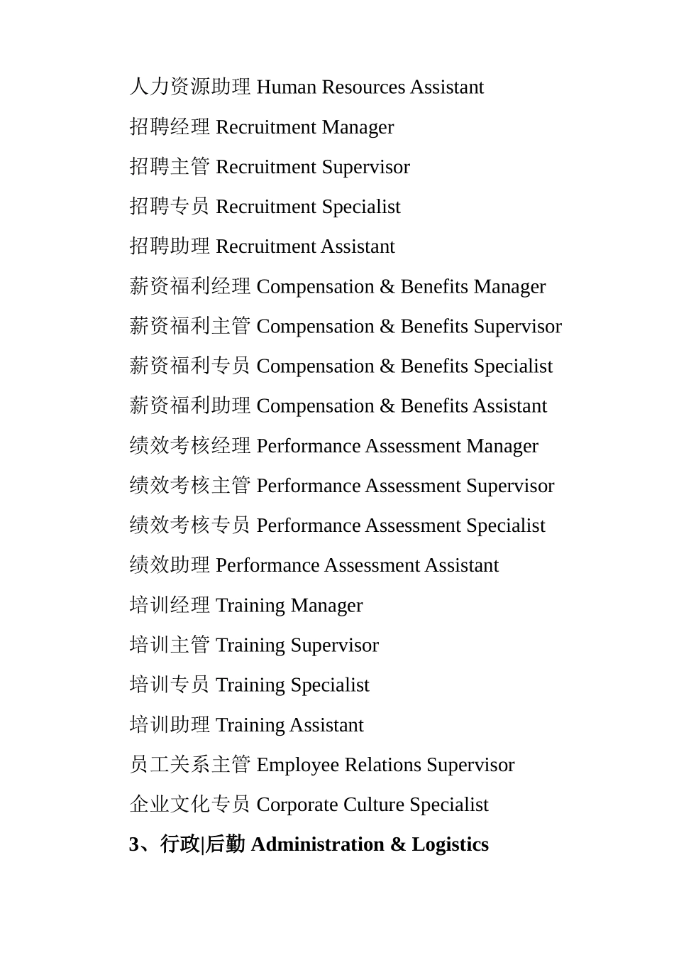 人力资源管理常用英语词汇大全_第2页