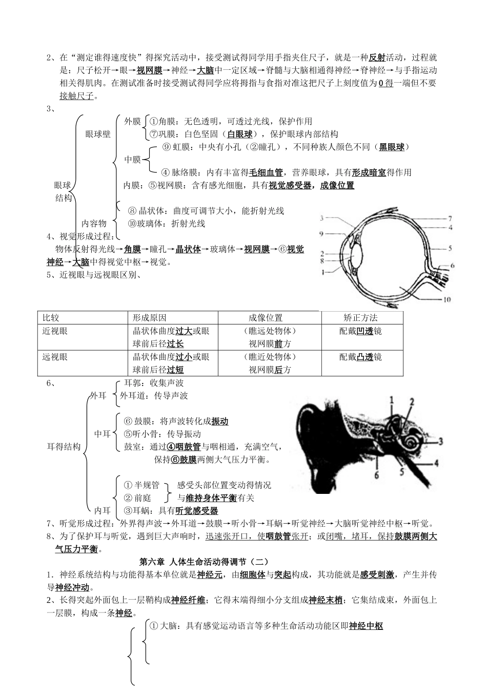 人教版下册七年级生物知识点全套_第2页