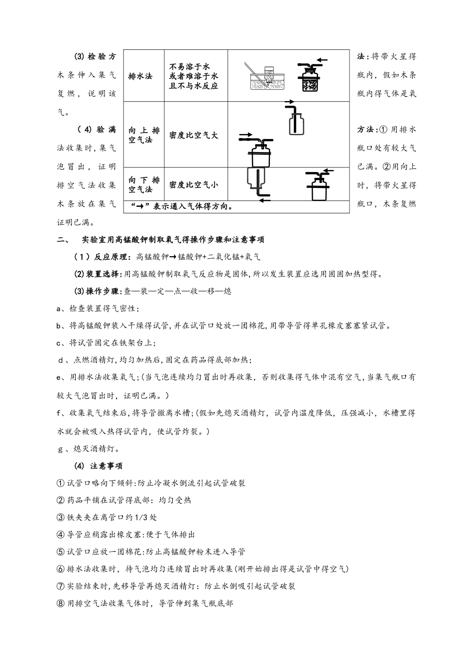 人教版初三化学（上）第二单元复习教案：制取氧气（含答案解析）_第2页