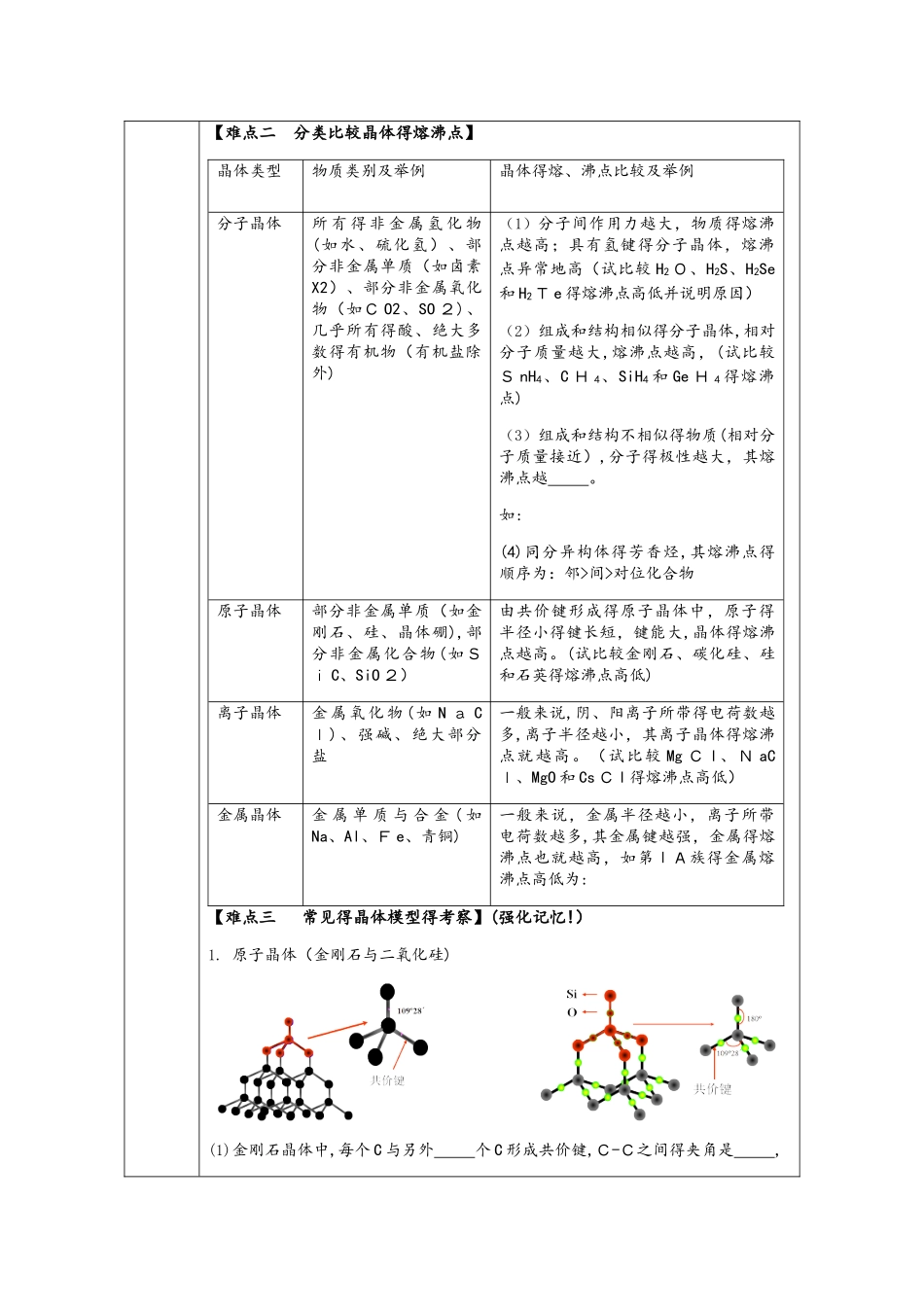 人教版化学选修三重点强化教案_第3页
