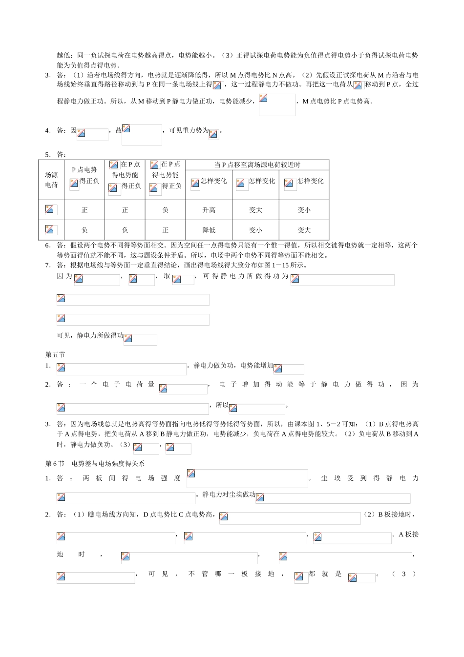 人教版物理选修3-1_课后答案_第3页