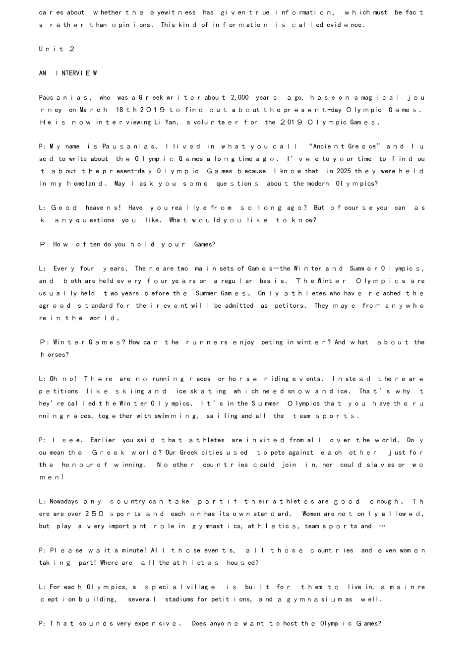 人教版高一英语必修二英语课文原文_第2页