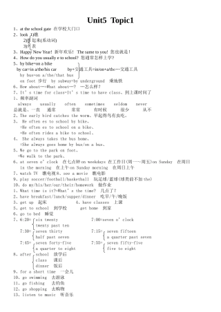 仁爱英语笔记七下
