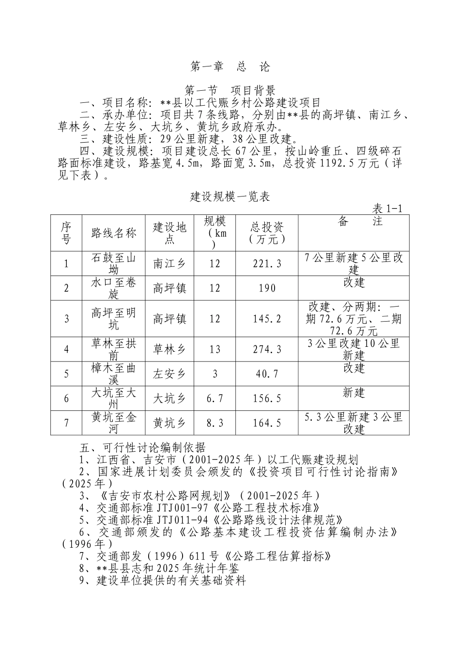 以工代赈乡村公路建设项目申请报告_第2页