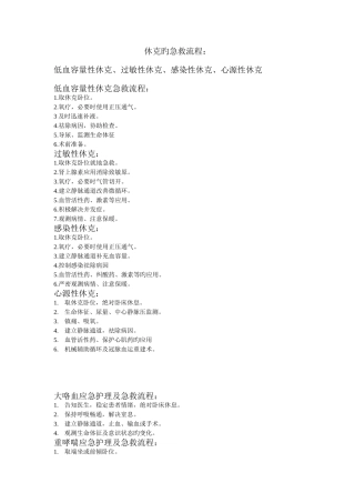 休克的急救流程