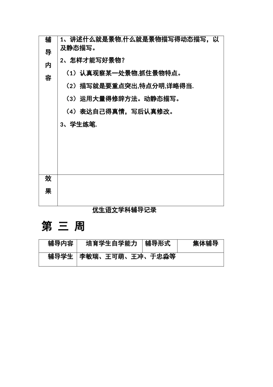 优生语文学科辅导记录_第2页