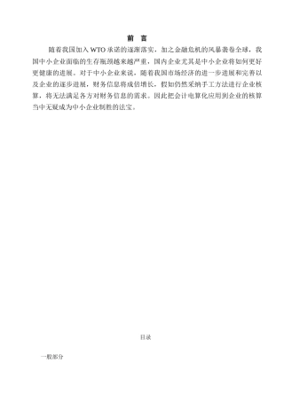 会计电算化对中小企业核算的促进本科学位论文