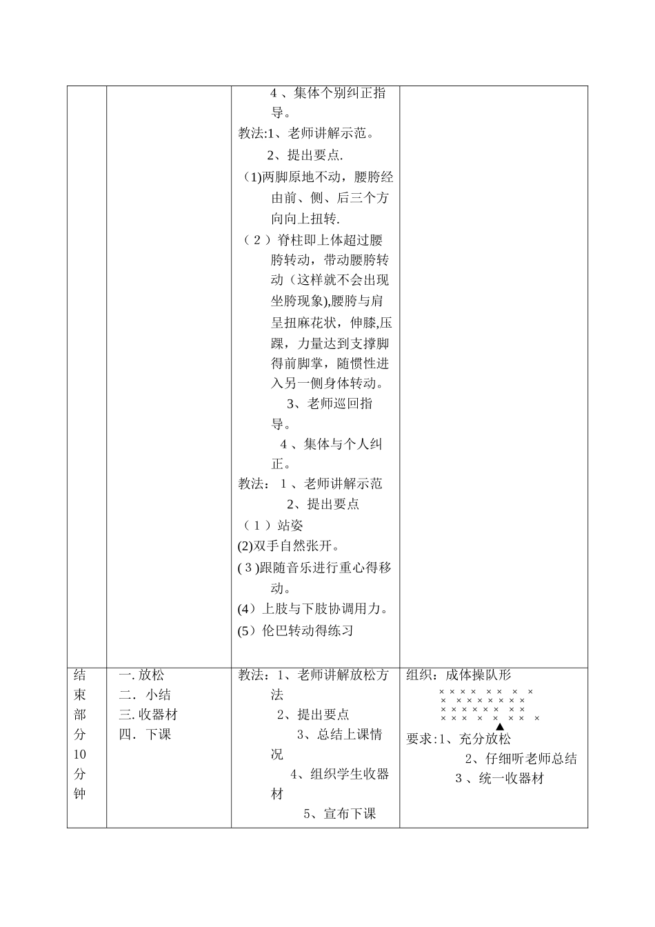 体育舞蹈--伦巴 教案_第3页