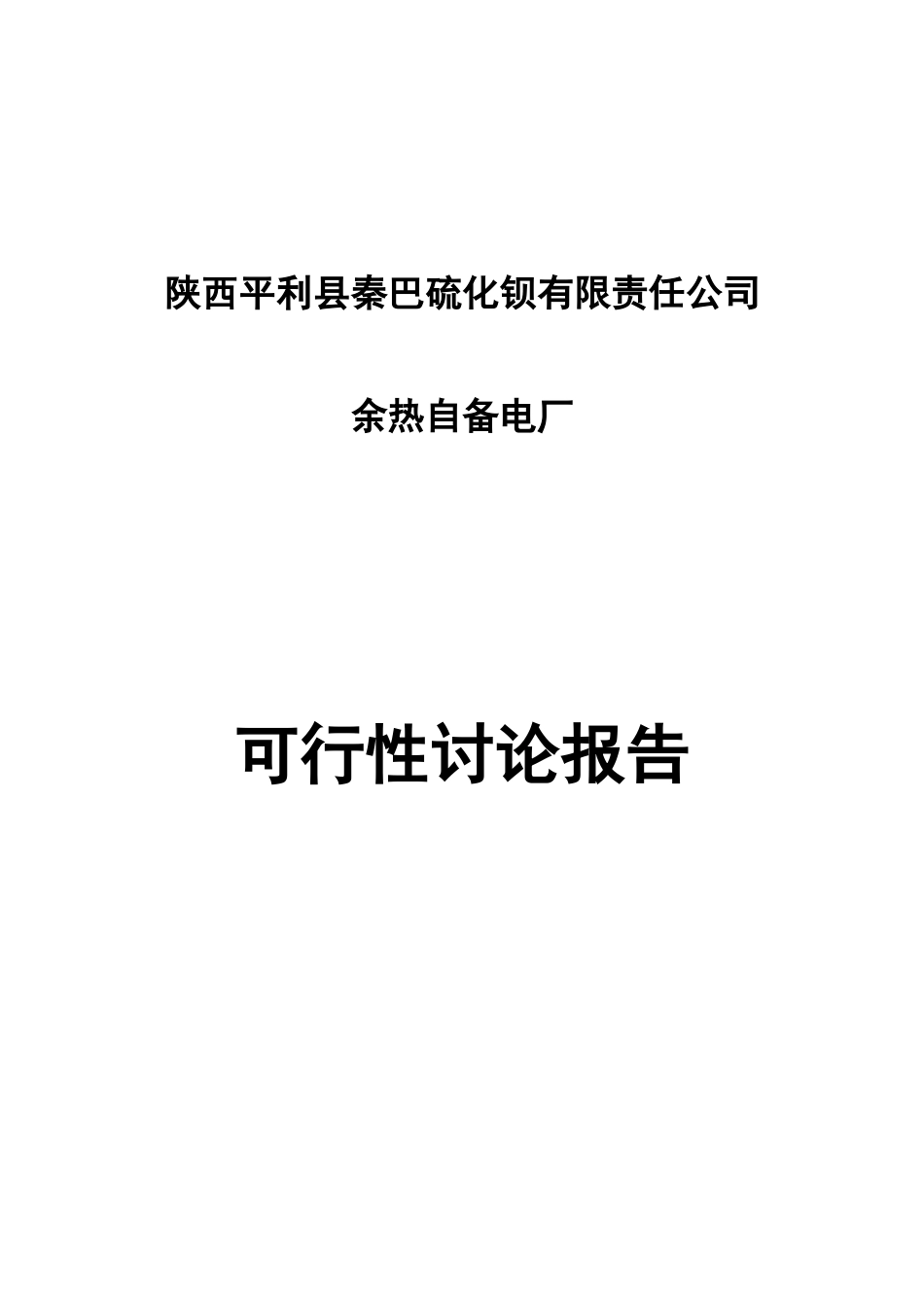 余热自备电厂投资计划书可行性研究报告_第2页