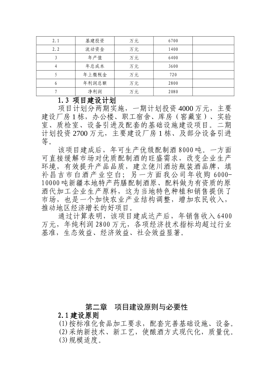 佬川酒坊年产8000吨优质配制酒项目建议书_第3页