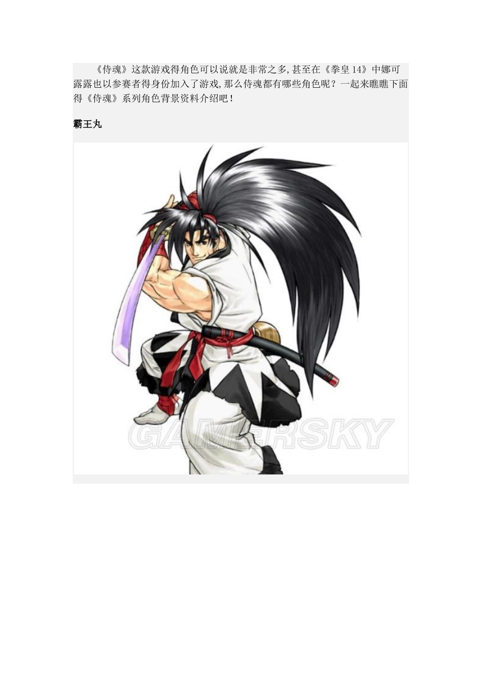 侍魂人物介绍_第1页