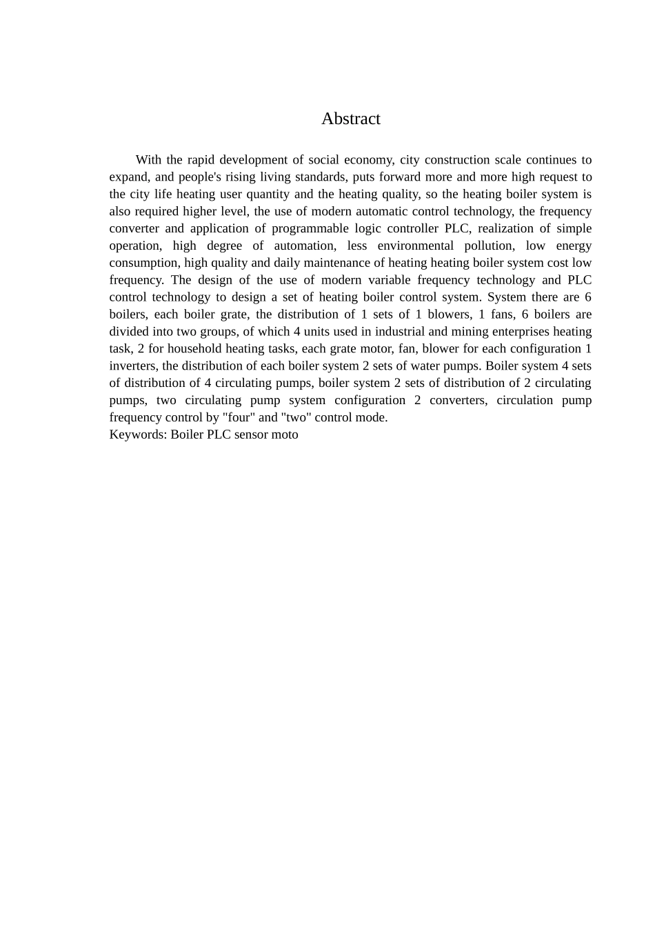 供暖锅炉变频控制系统设计报告学士学位论文_第2页