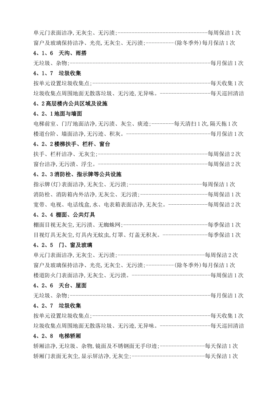 保洁服务工作质量标准_第3页