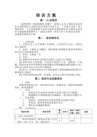 保洁培训内容