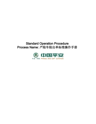 保险公司产险车险出单标准操作手册实用手册