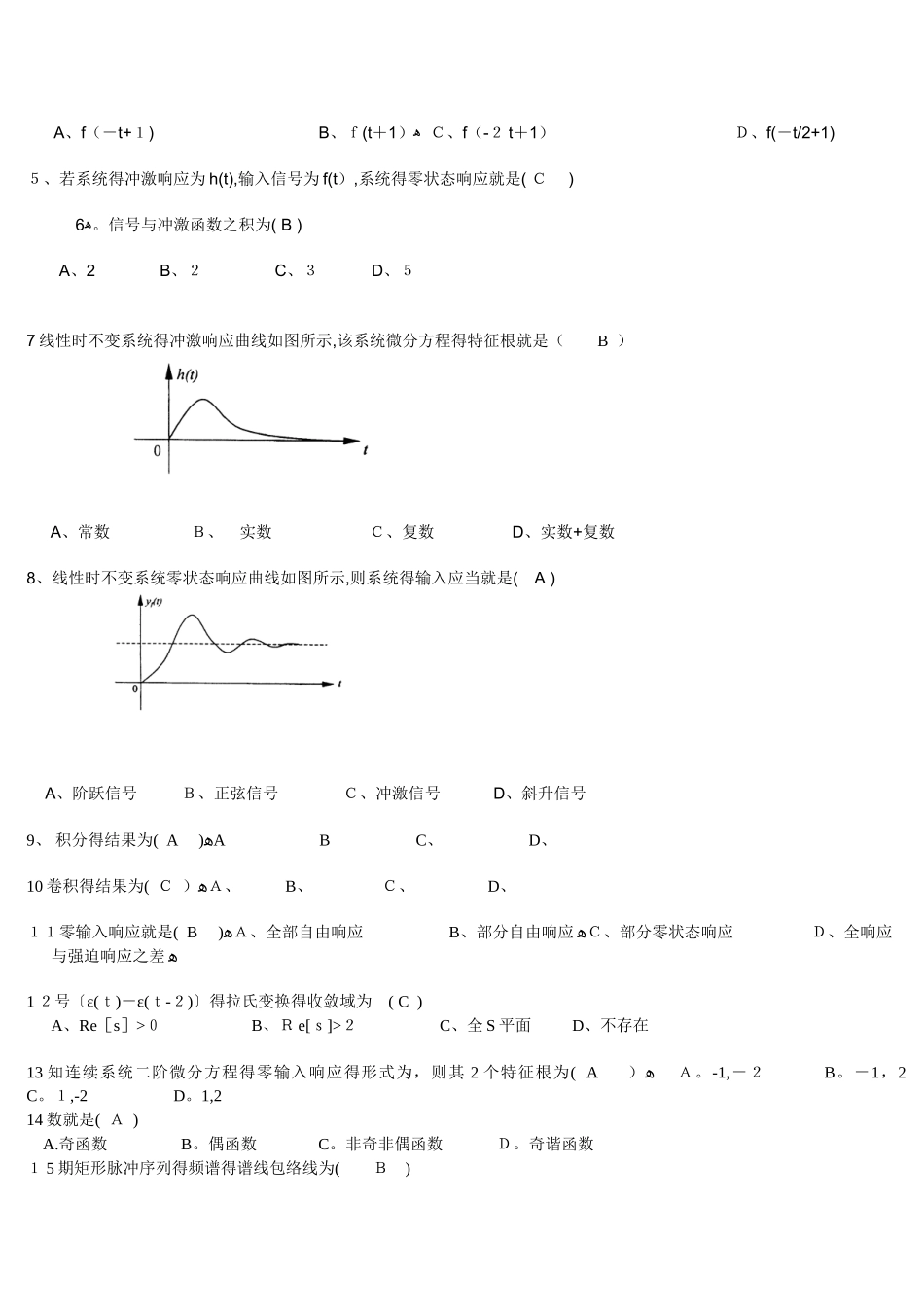 信号与系统试题附答案_第2页