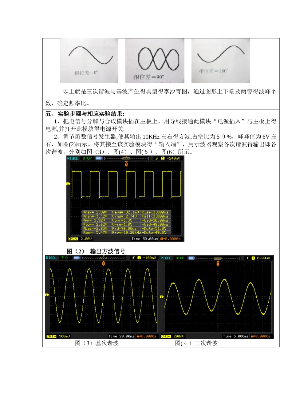 信号分解与合成实验_第3页