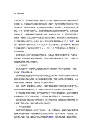 信息技术项目管理流程