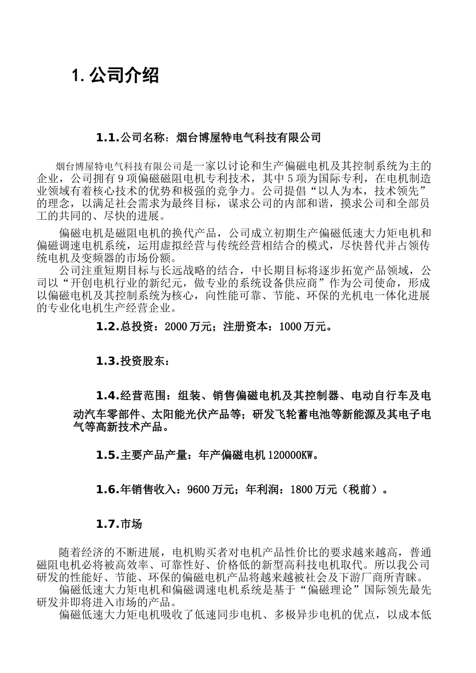 偏磁电机项目可行性研究报告_第2页