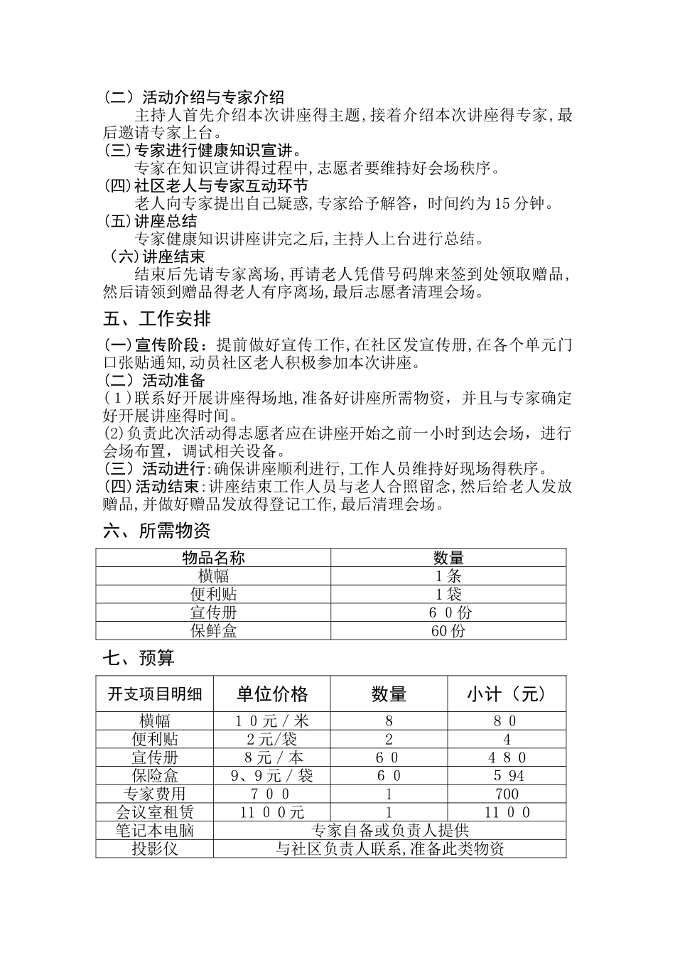 健康知识讲座方案_第2页