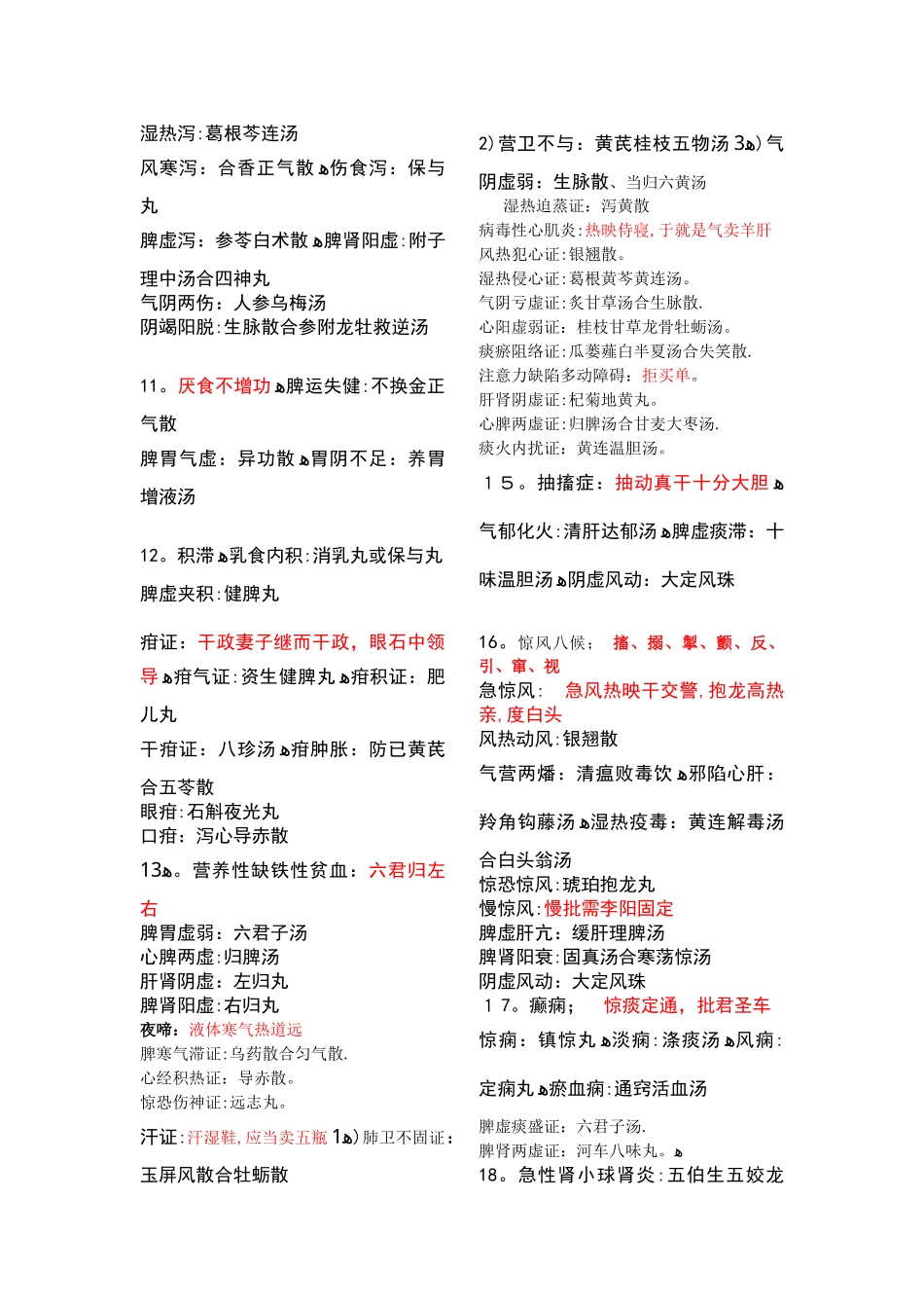 儿科速记口诀_第2页