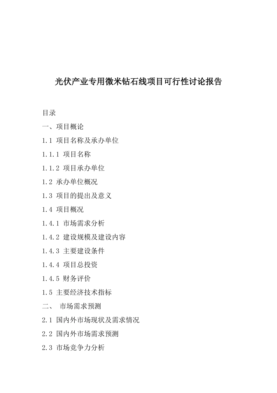 光伏产业专用微米钻石线项目可行性研究报告_第2页