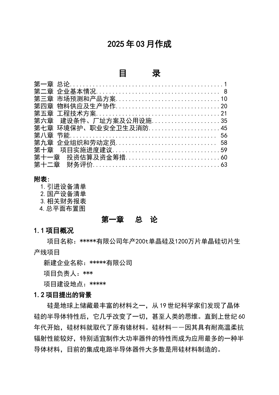 光伏单晶硅项目申请报告_第2页
