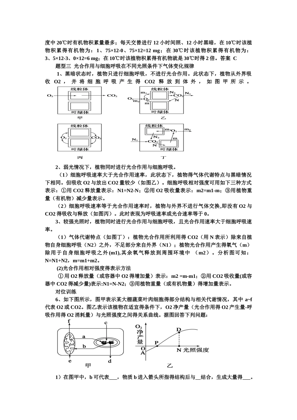 光合与呼吸知识点梳理_第3页
