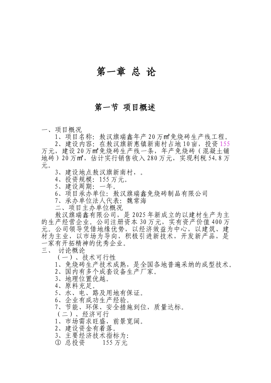 免烧砖建设项目可行性研究报告_第2页
