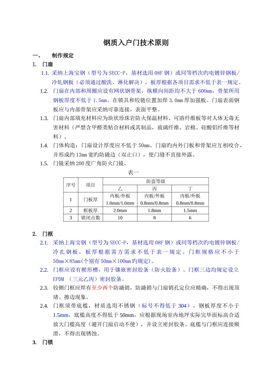入户门技术标准_第1页