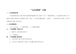 全民营销方案