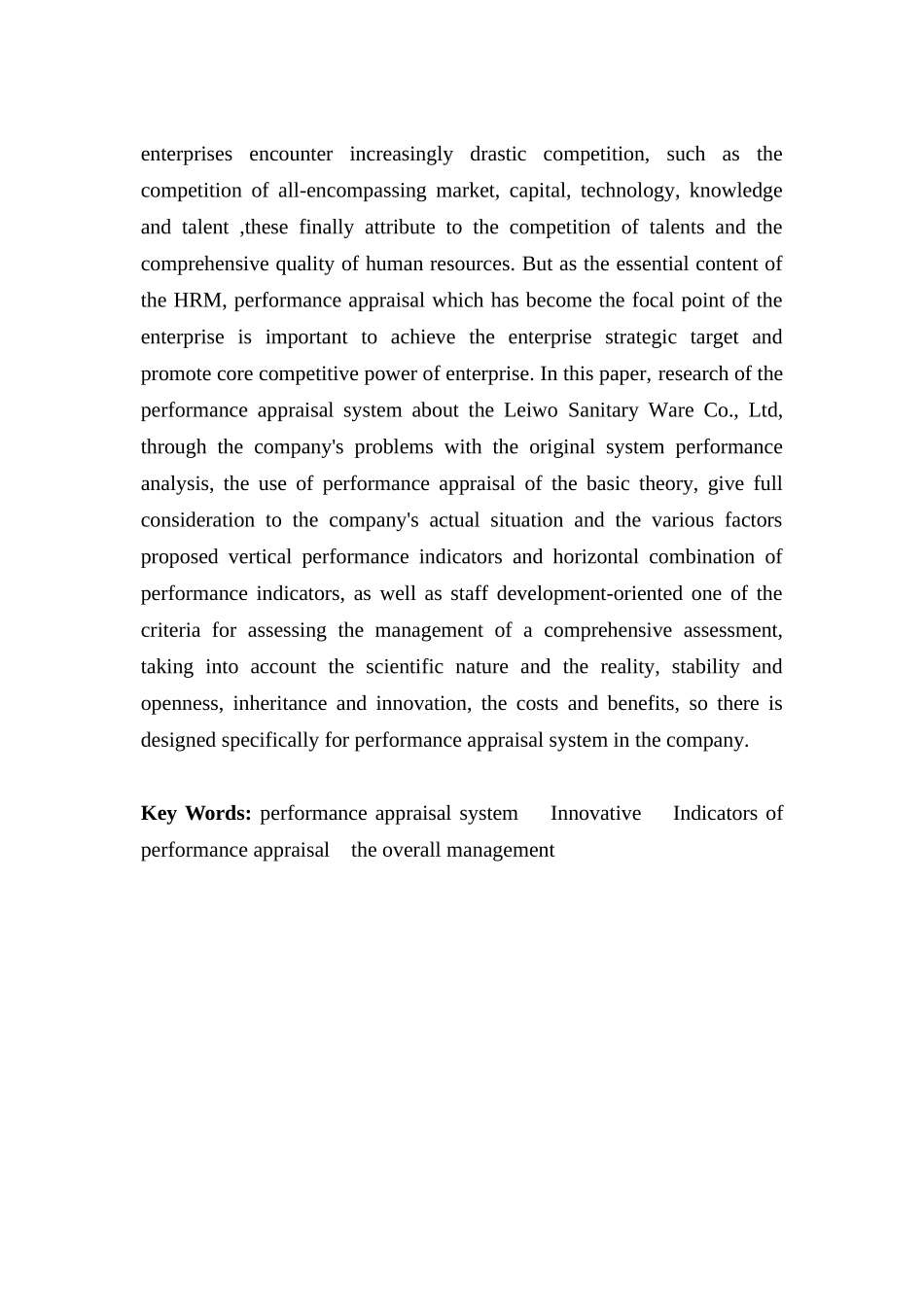 公司管理人力资源论文6雷沃卫浴有限公司绩效考核模式研究与创新本科论文_第2页