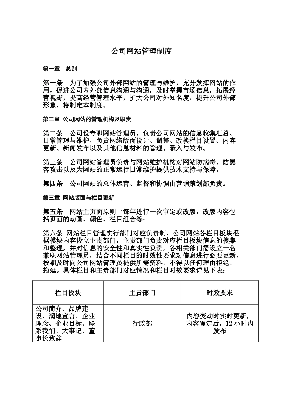 公司网站管理制度_第2页