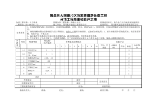 公路工程分项工程质量检验评定表格
