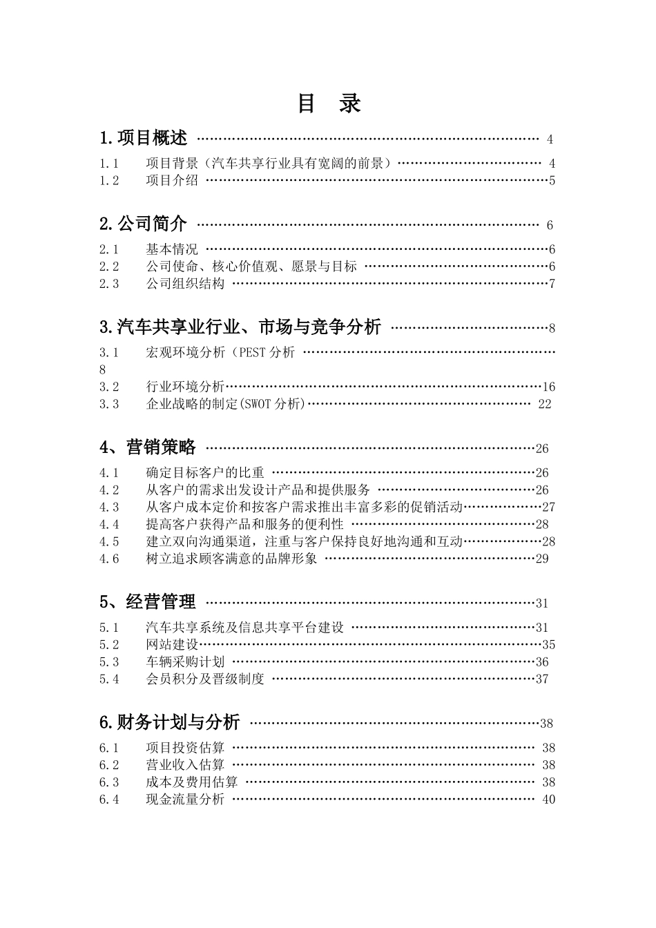 共享汽车项目可行性研究报告_第2页