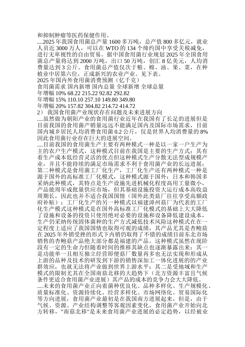 关于创建东北珍稀食用菌及绿色蔬菜一体化生产基地的立项报告_第3页
