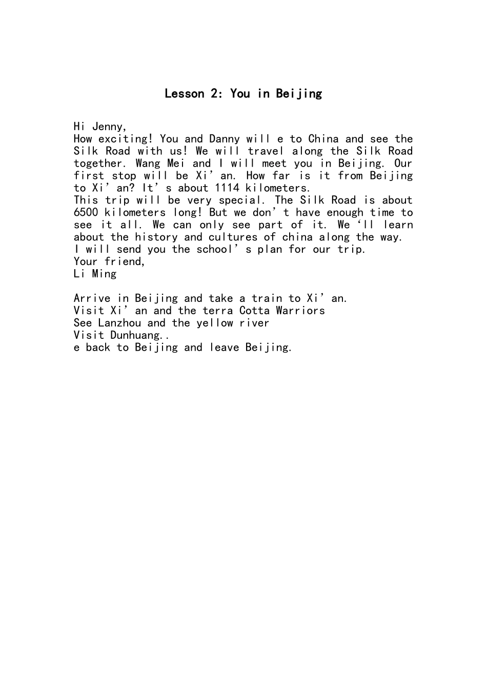 冀教版七年级英语下册课文_第3页