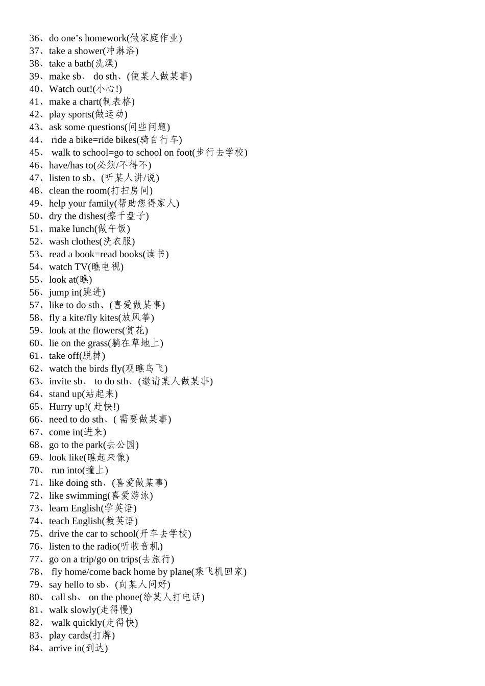 冀教版小学英语总复习资料_第3页