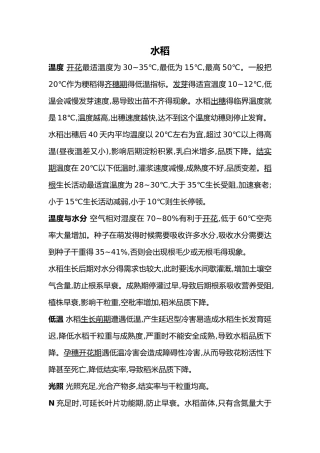 农作物基础知识