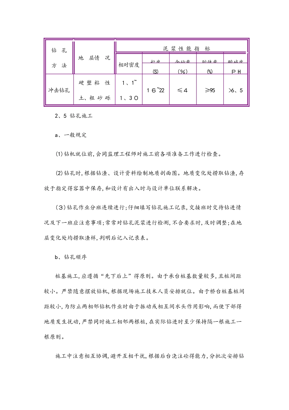 冲击钻钻孔及灌注桩施工方案_第3页