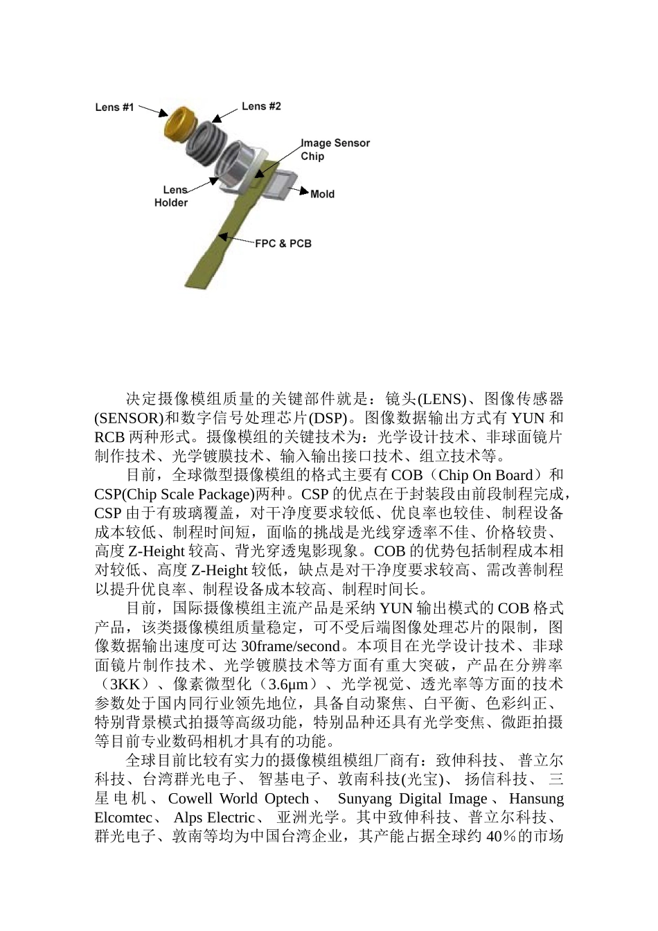 凤凰光学摄像模组项目资金申请报告(优秀)_第3页