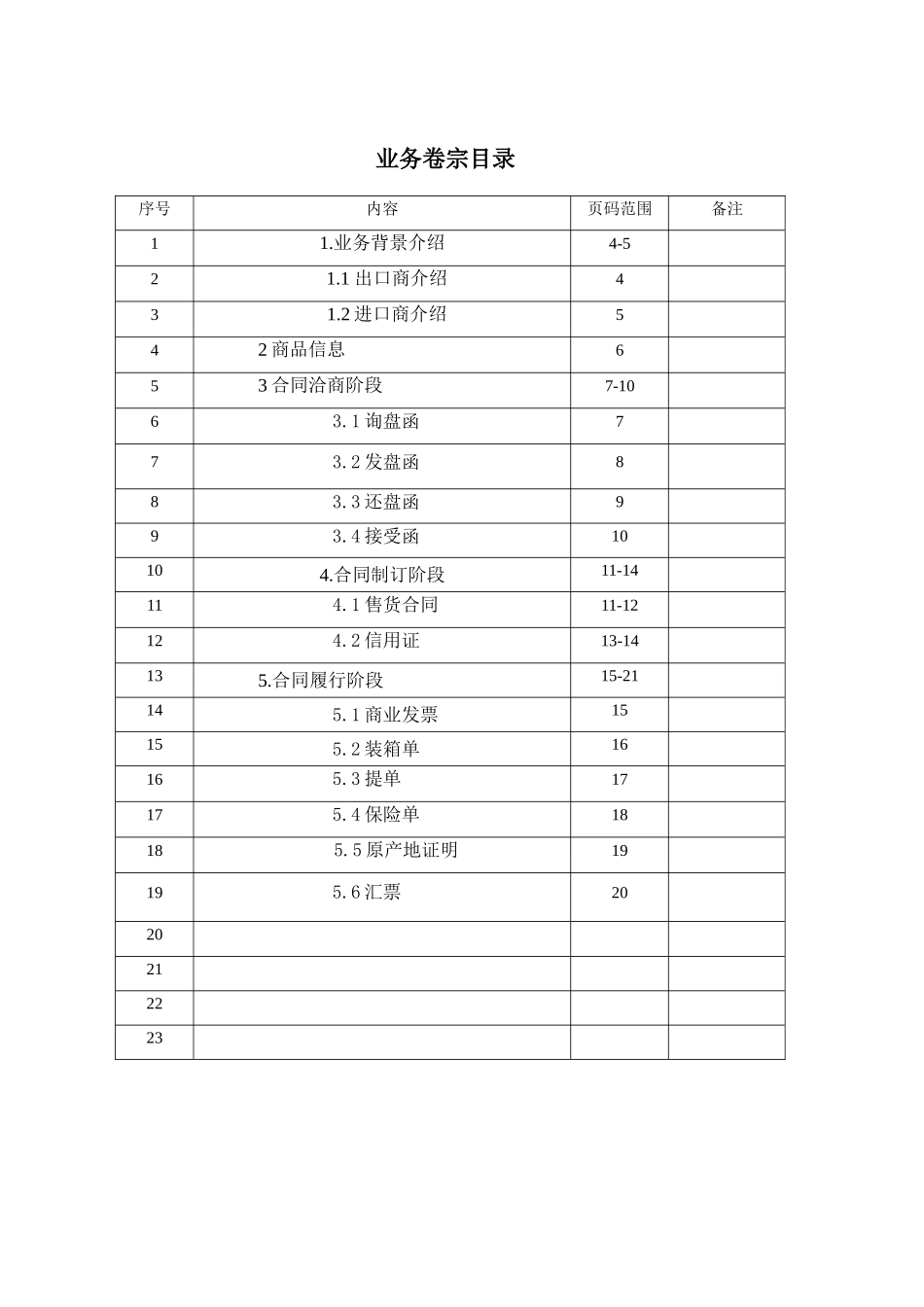 出口竹席到澳大利亚的业务卷宗大学论文_第3页