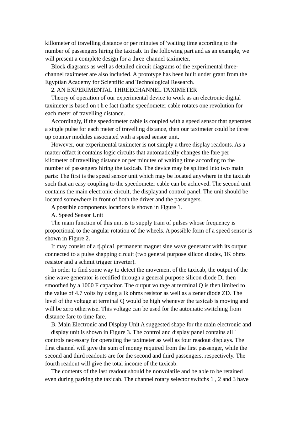 出租车计价器中英文翻译大学毕设论文_第2页