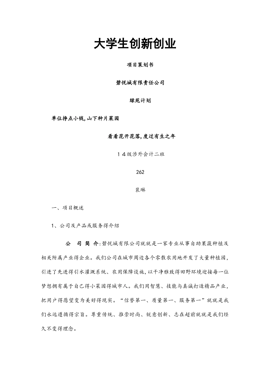 创新创业策划书_第1页
