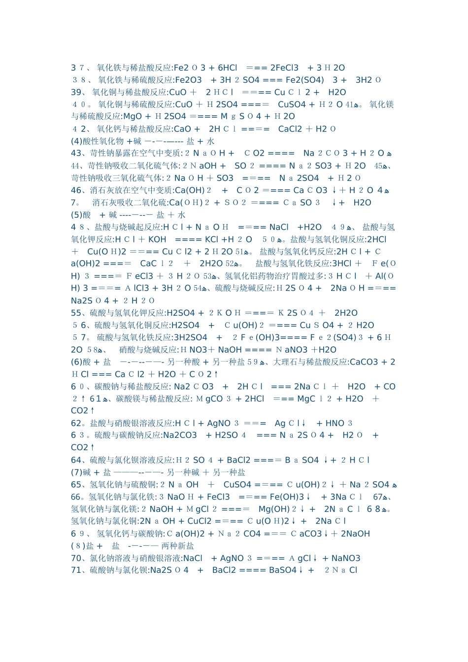 初中化学公式大全_第2页