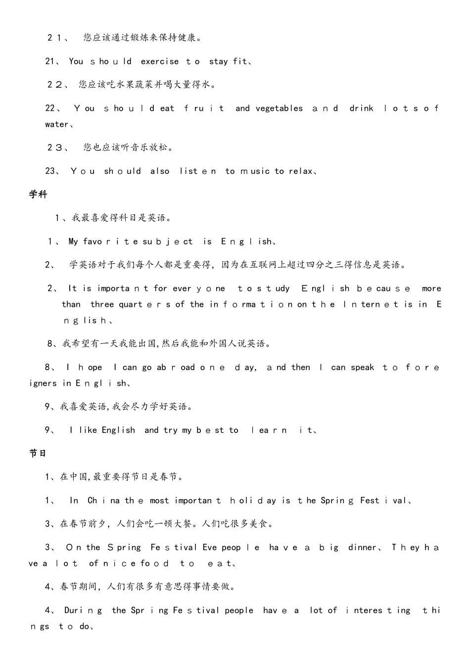 初中常用经典好用英语作文句子_第3页