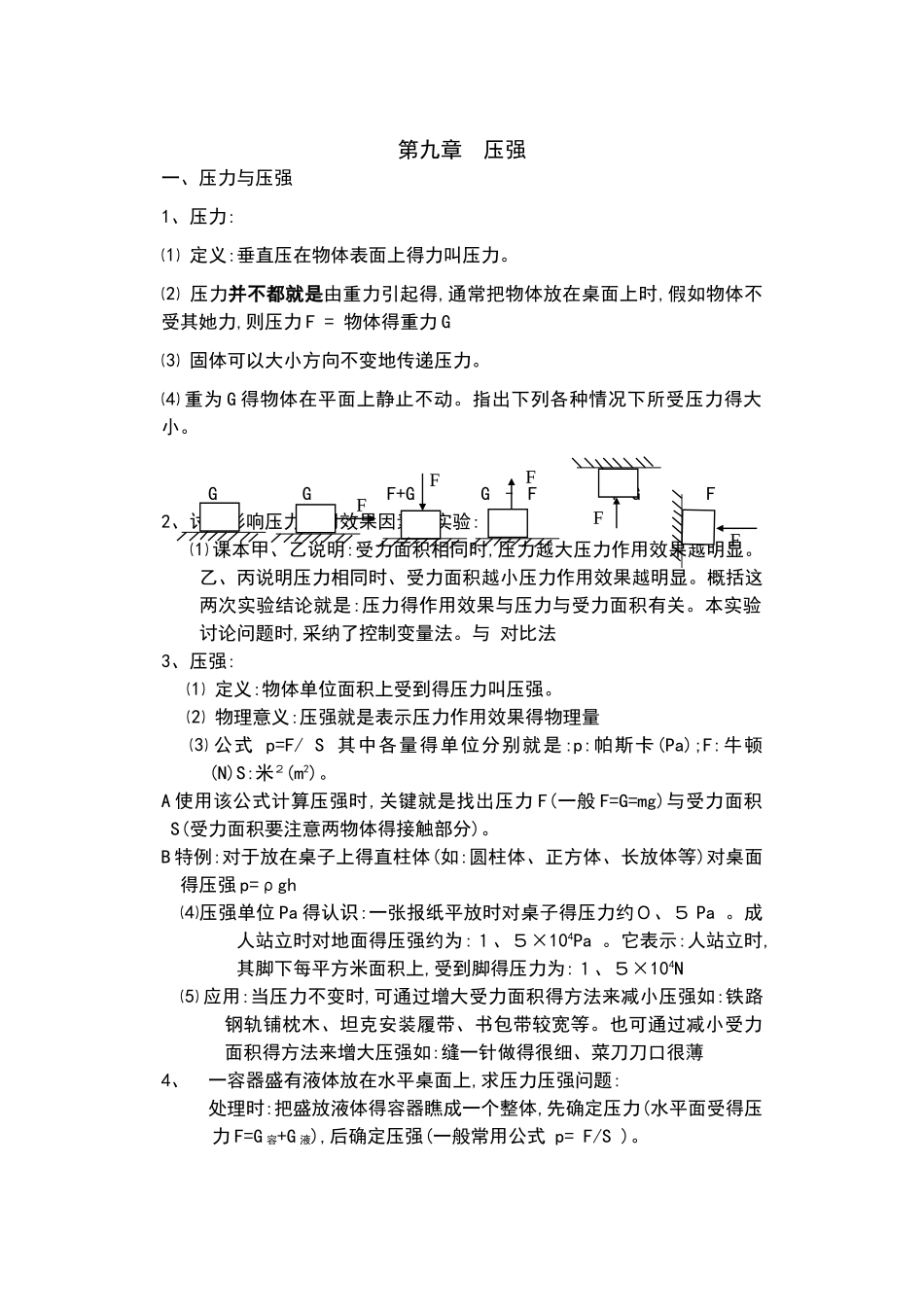 初中物理压强知识点总结_第1页