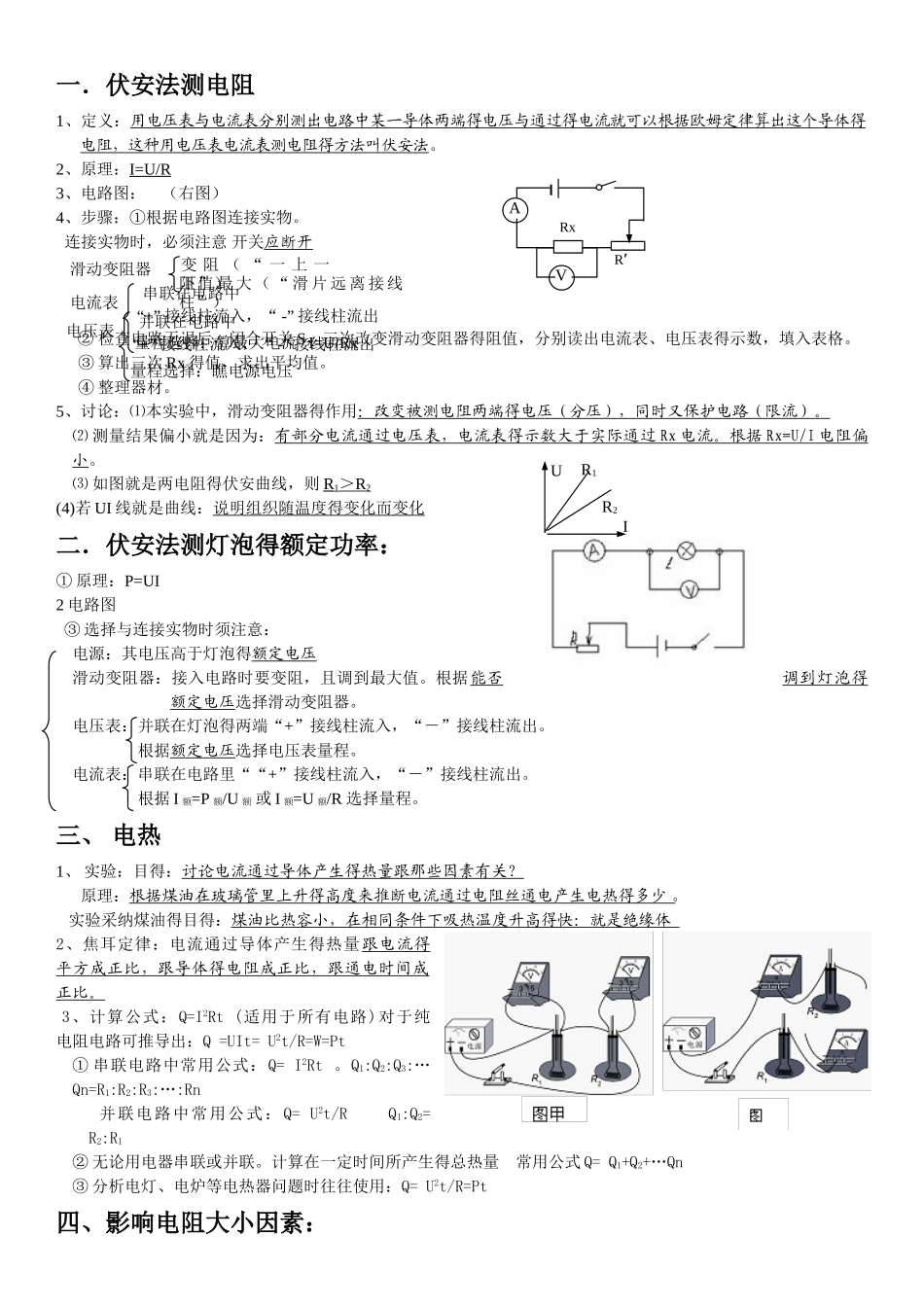 初中物理实验总结_第1页