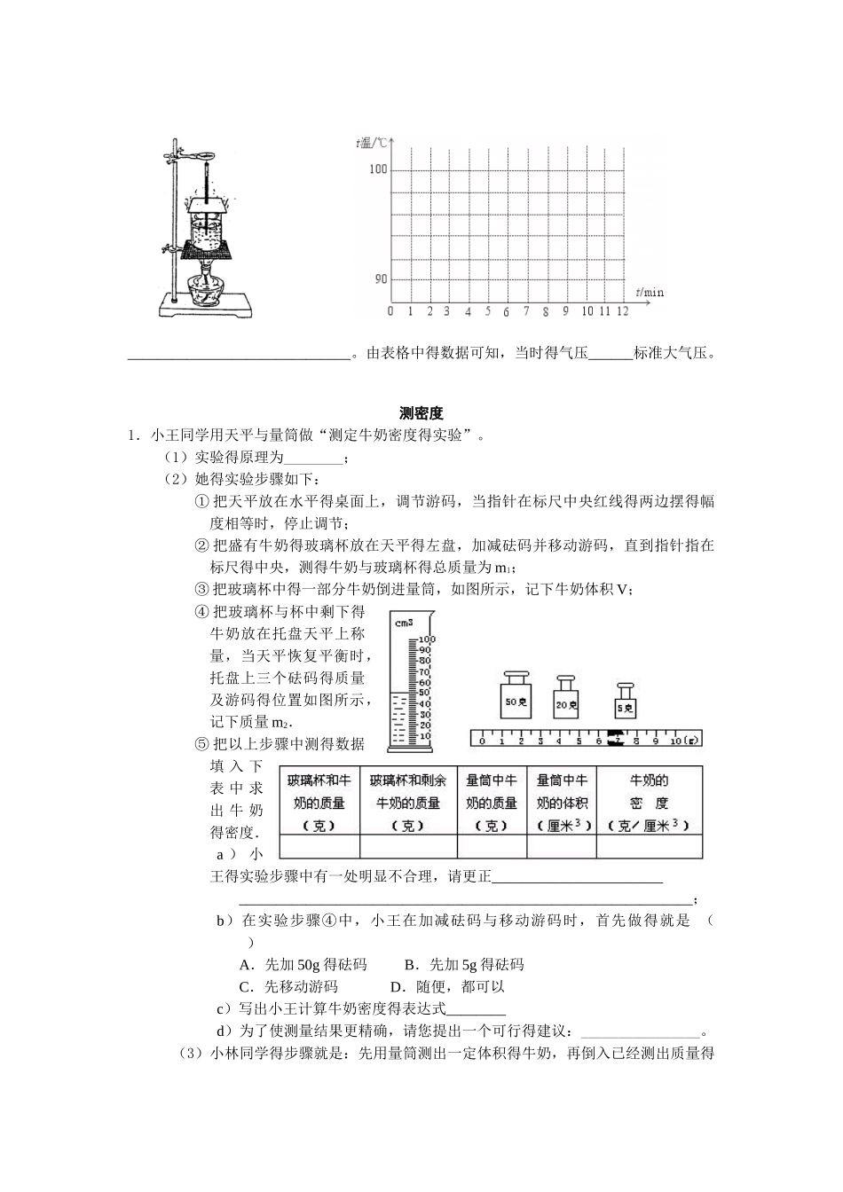 初中物理实验题汇总_第2页
